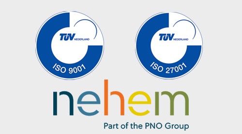 Nehem nu ISO 9001 én ISO 27001 gecertificeerd
